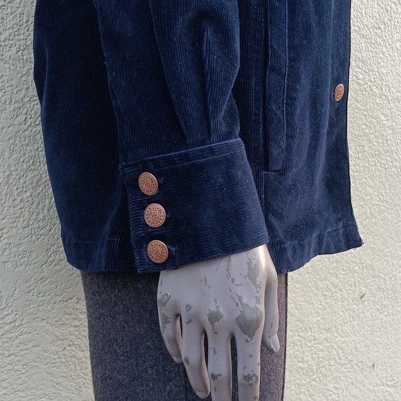 BILL BLASS JEANS *STRETCH* LADIES VINTAGE CORDUROY JACKET W/METAL ACCENTS - Picture 8 of 17